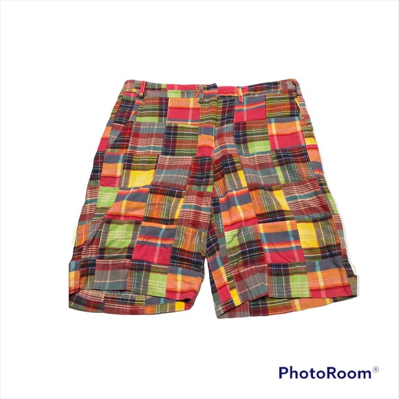 Tailor New York Pants - Tailor Woman’s plaid funky patch work summer shorts size 8 coastal